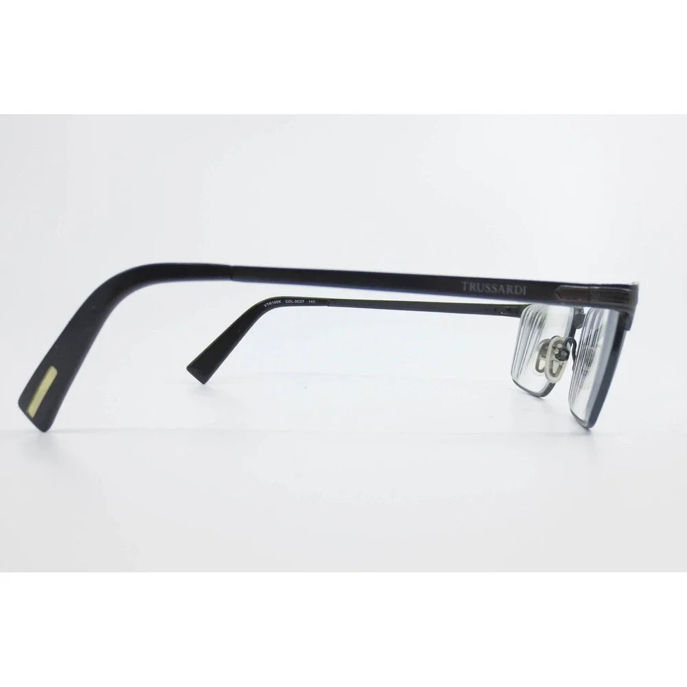Trussardi VTR165K Eyeglasses Matte Navy Blue Rectangular 54-18-145 COL.0C07